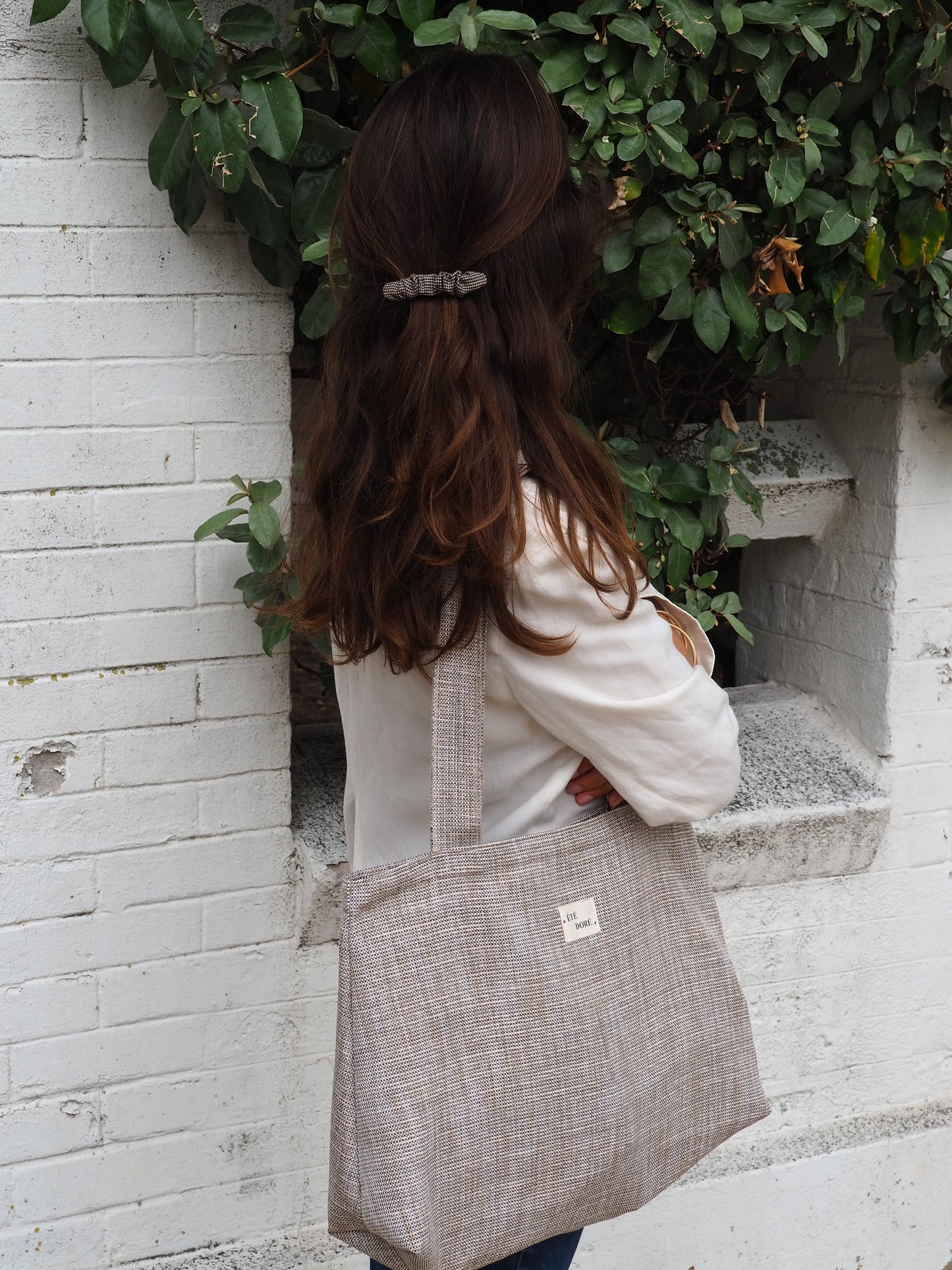 Tote Bag Zippé Poche - Beige meuble