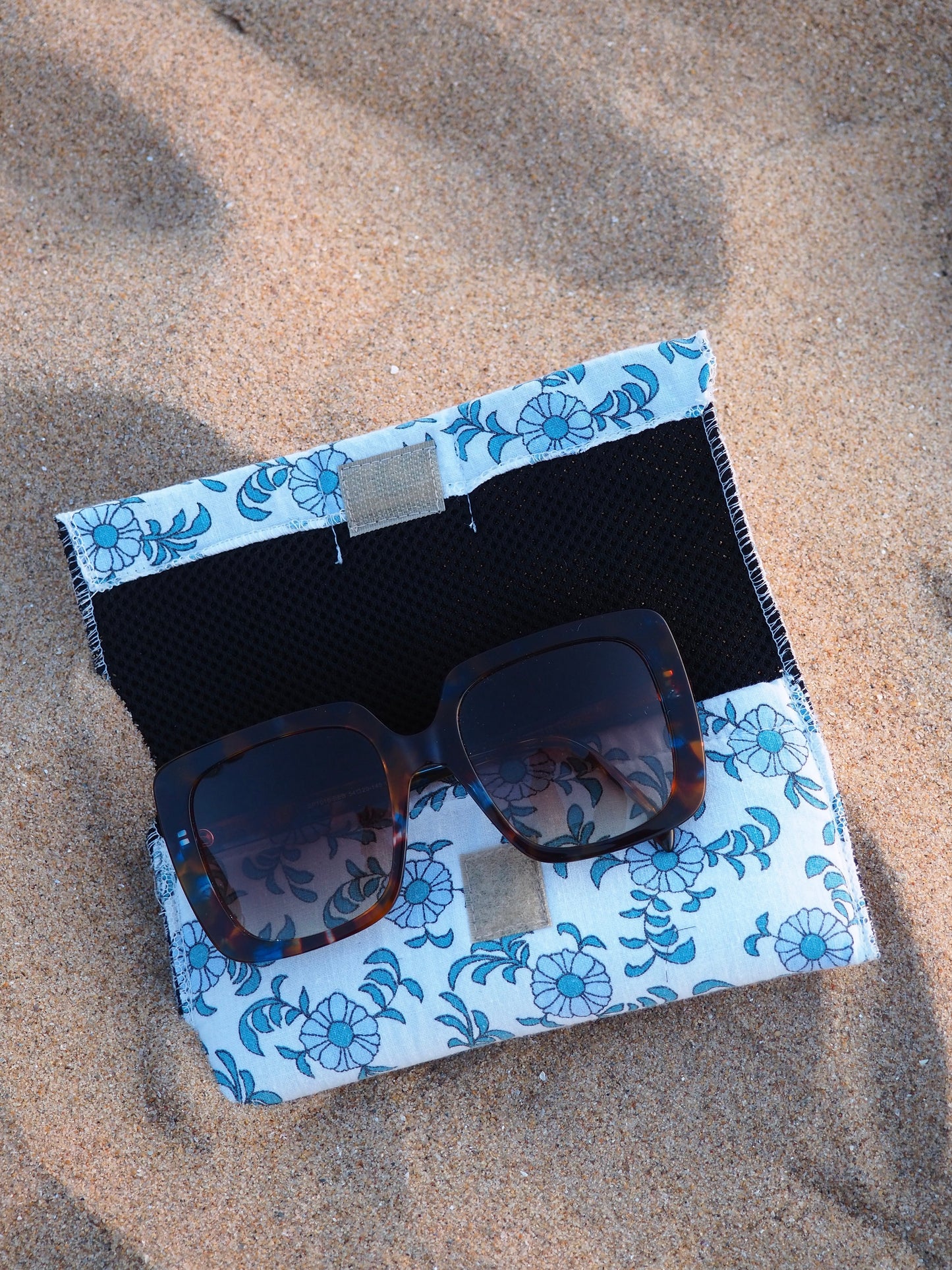 Étui à lunettes fleurs canard