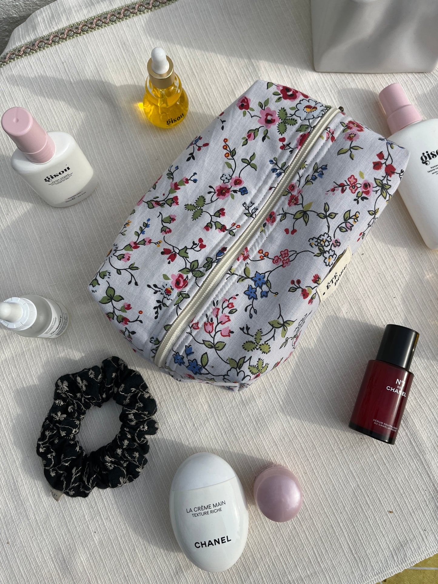 Trousse Carrée Grande - Fleurs Élégantes