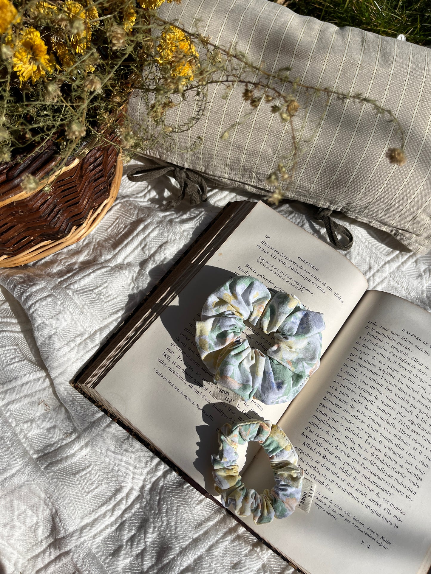 Chouchou Fleurs Jaune Vintage - Petit