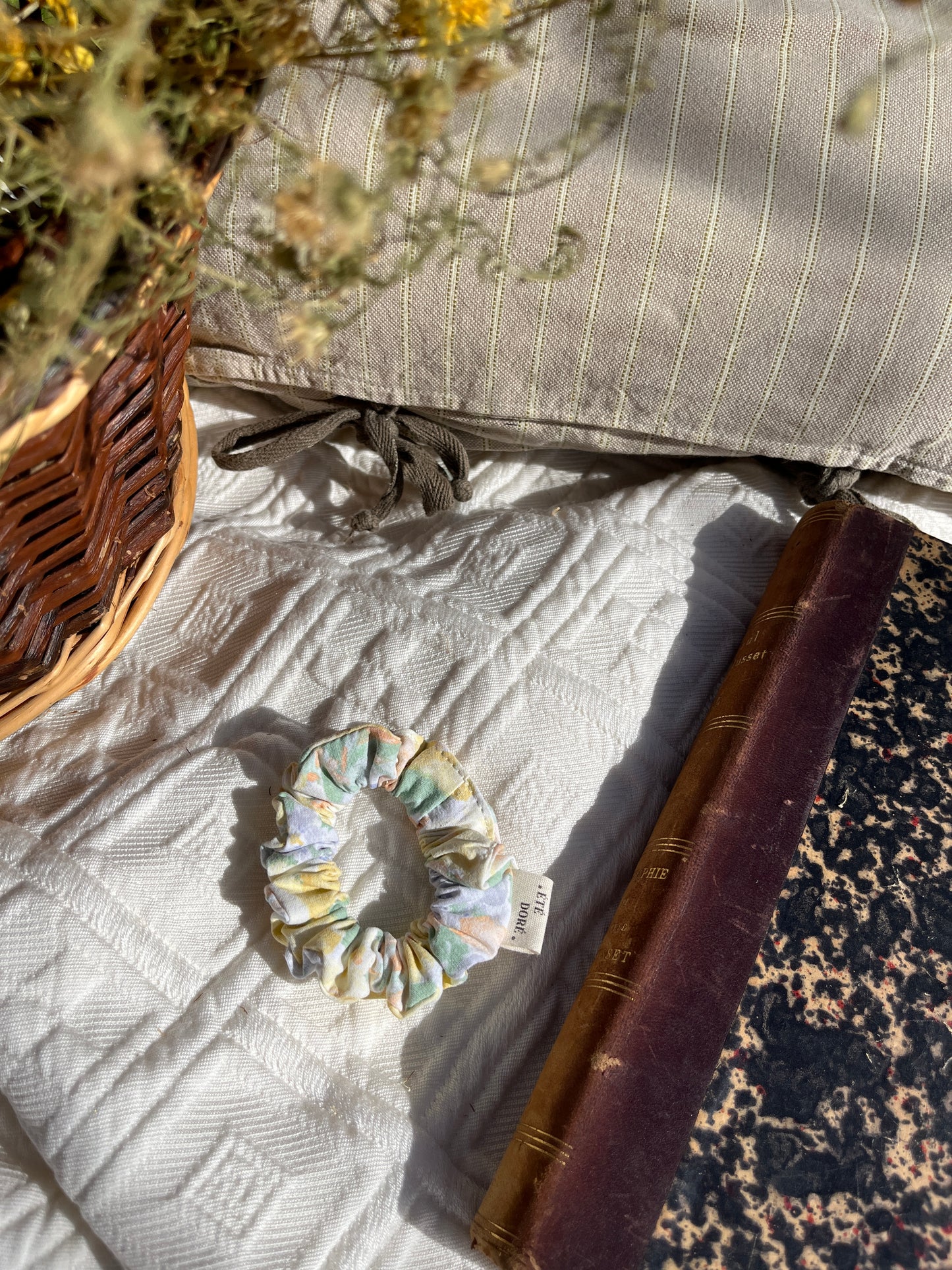 Chouchou Fleurs Jaune Vintage - Petit