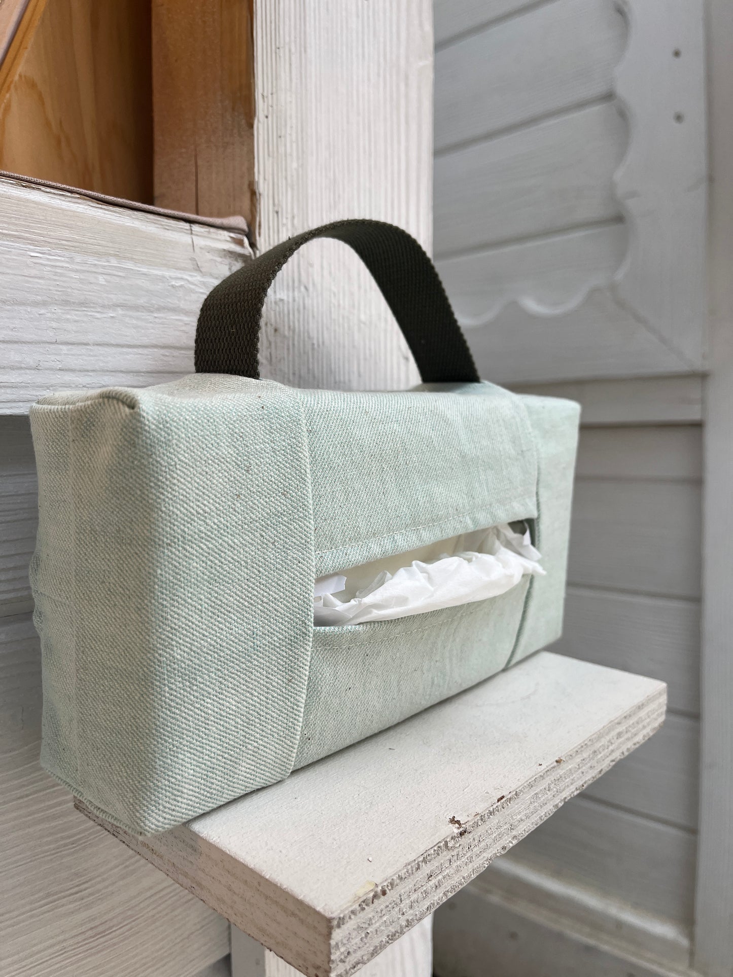 Boîte à mouchoirs Turquoise Blanc