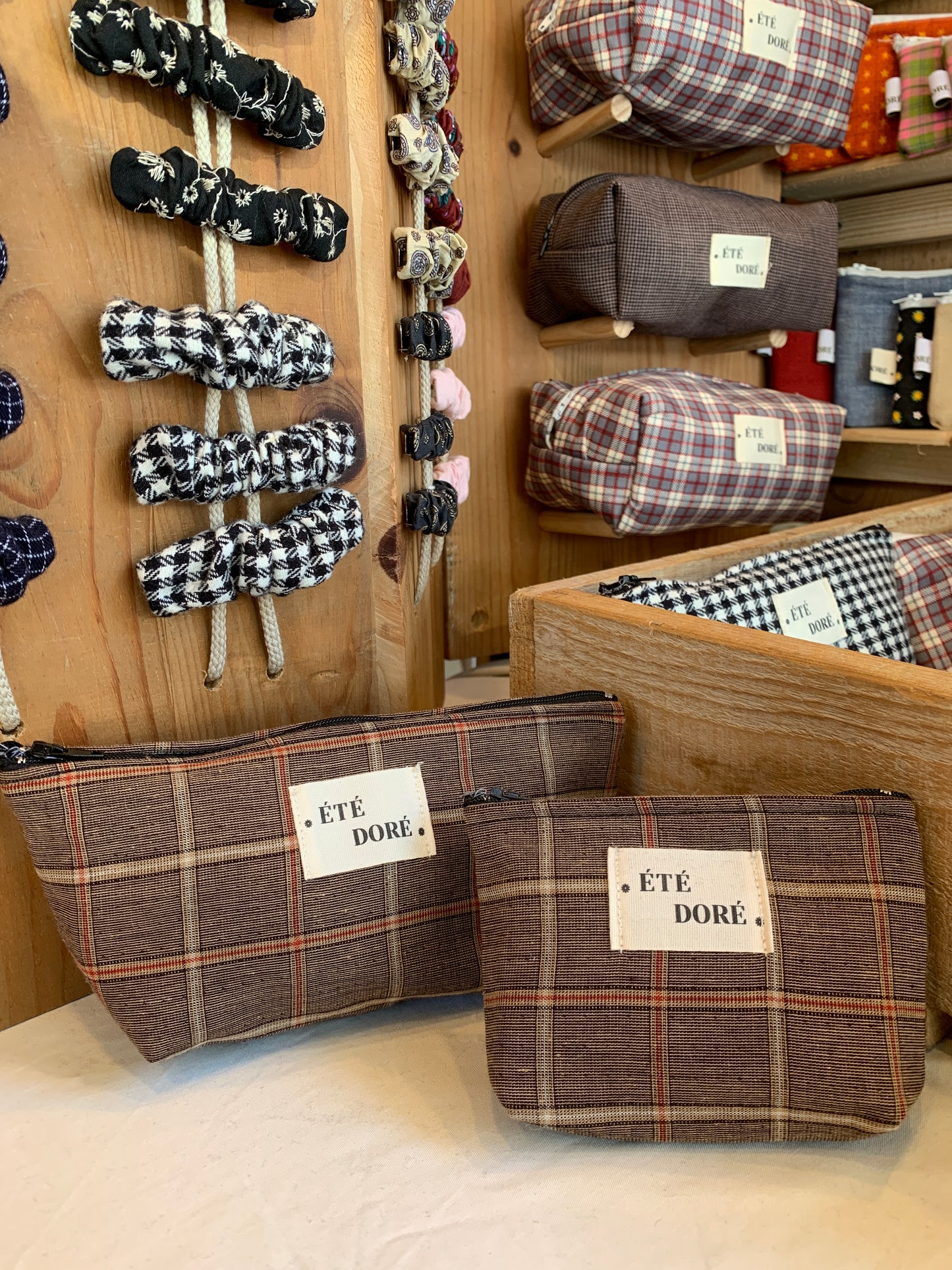 Trousse - Carreaux marron