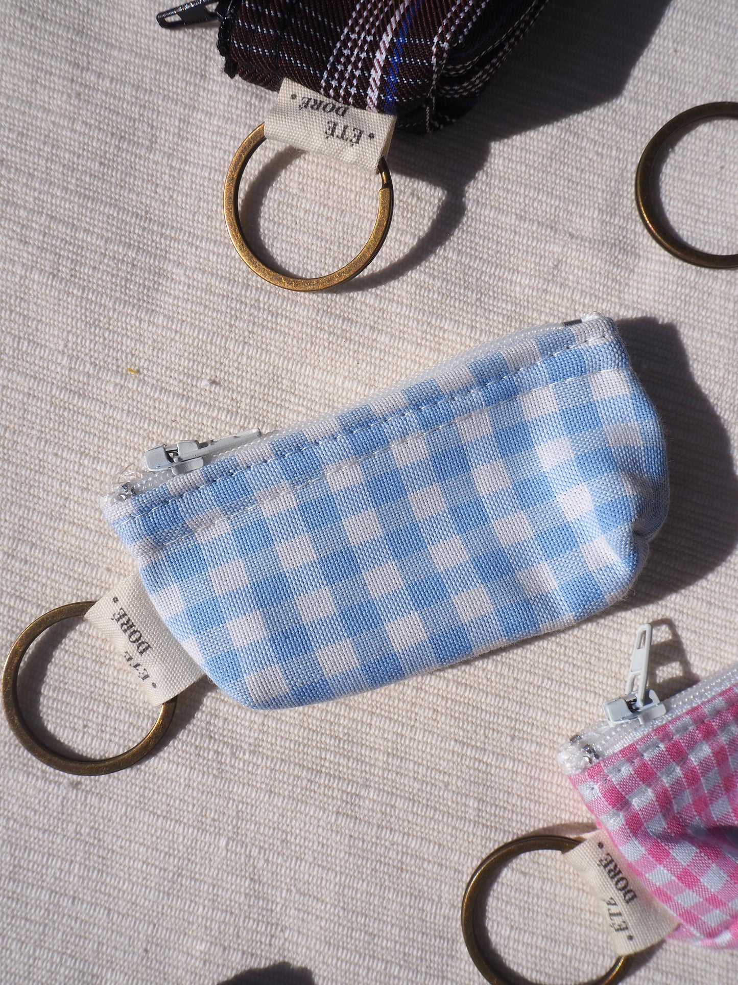Porte-clés - Vichy Bleu