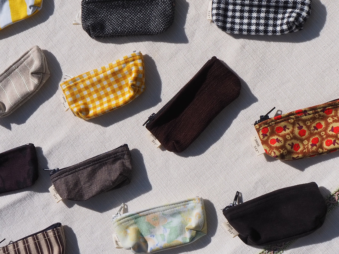 Trousse bijoux - Carreaux marron
