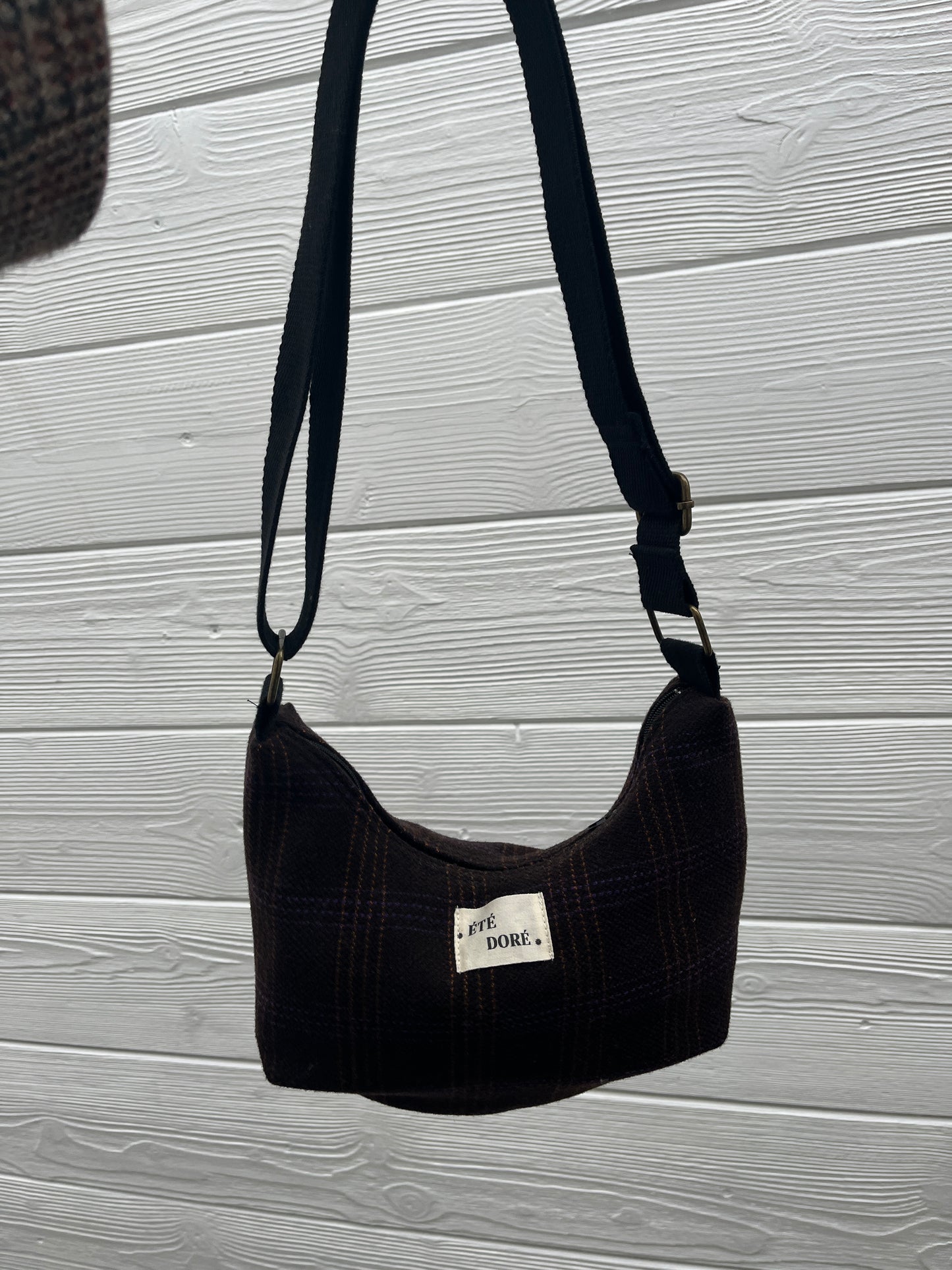 Mini Demi-lune Marron Laine