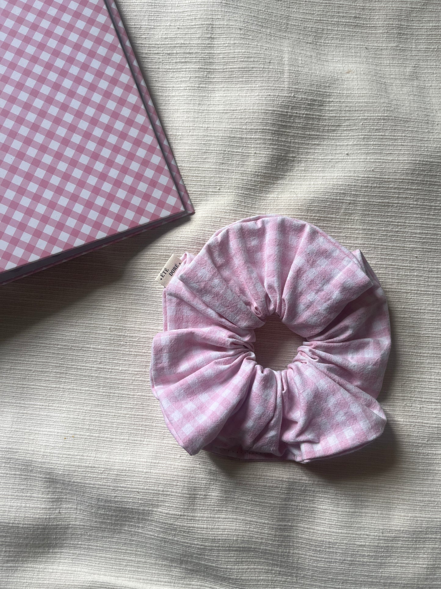 Chouchou Oversize - Vichy Rose Pâle