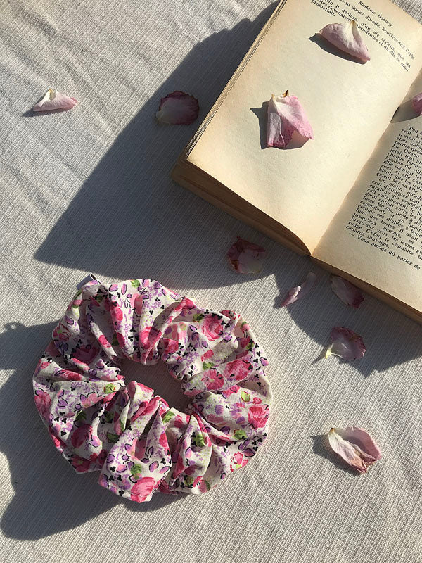 Chouchou Fleurs roses - Oversize