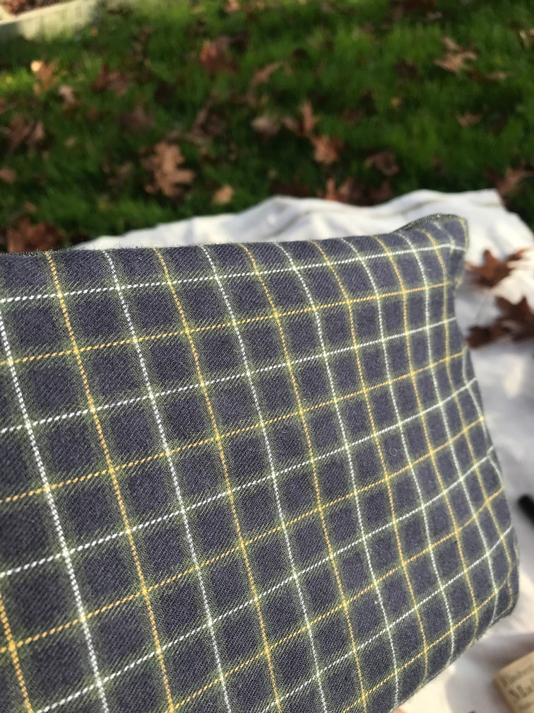 Sac pochette tartan sombre