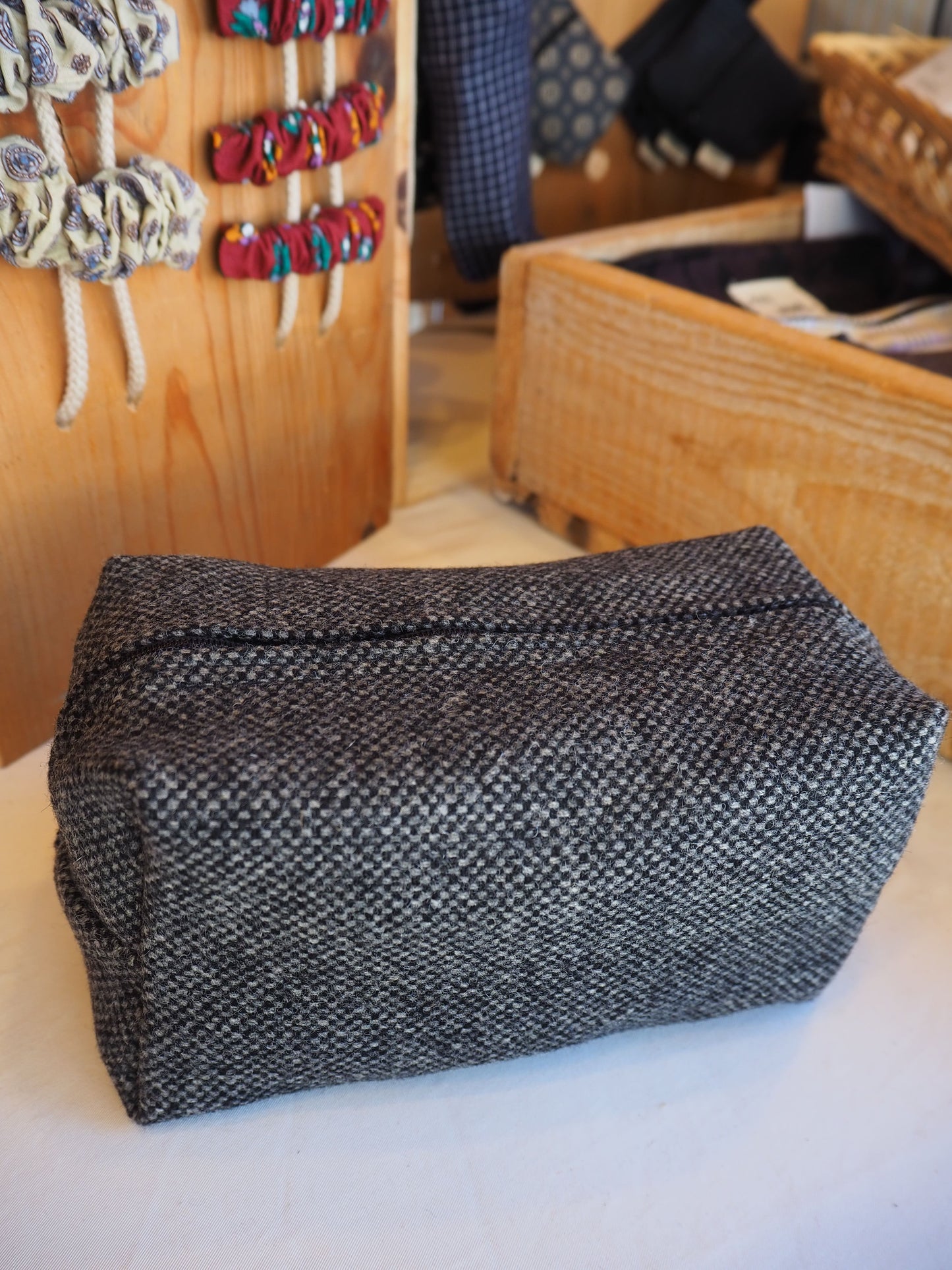 Trousse carrée - Gris laine