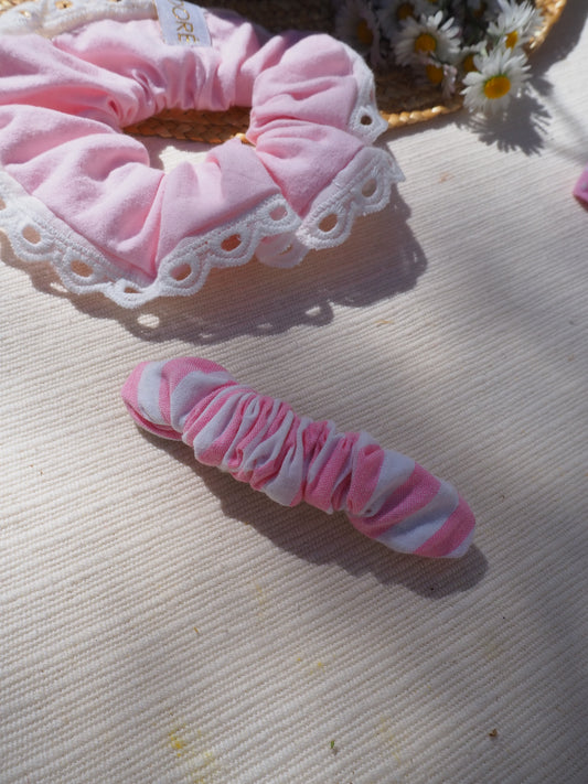 Barrette Plissée La Baule Rose