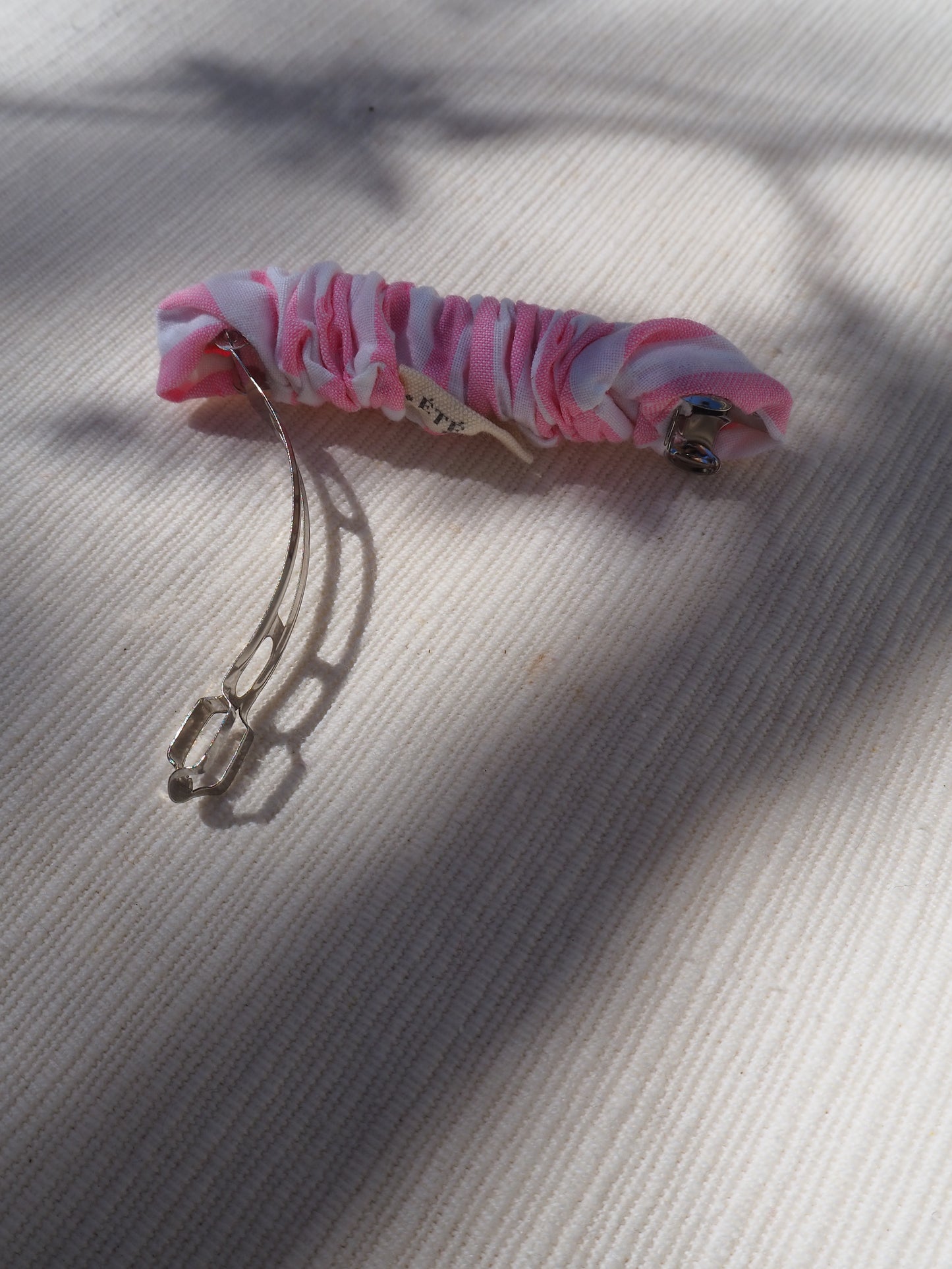 Barrette Plissée La Baule Rose