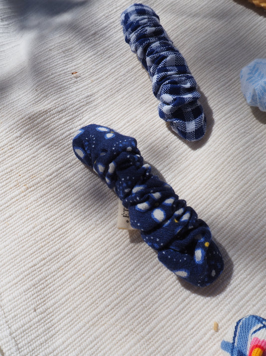 Barrette Plissée Bleu étoiles