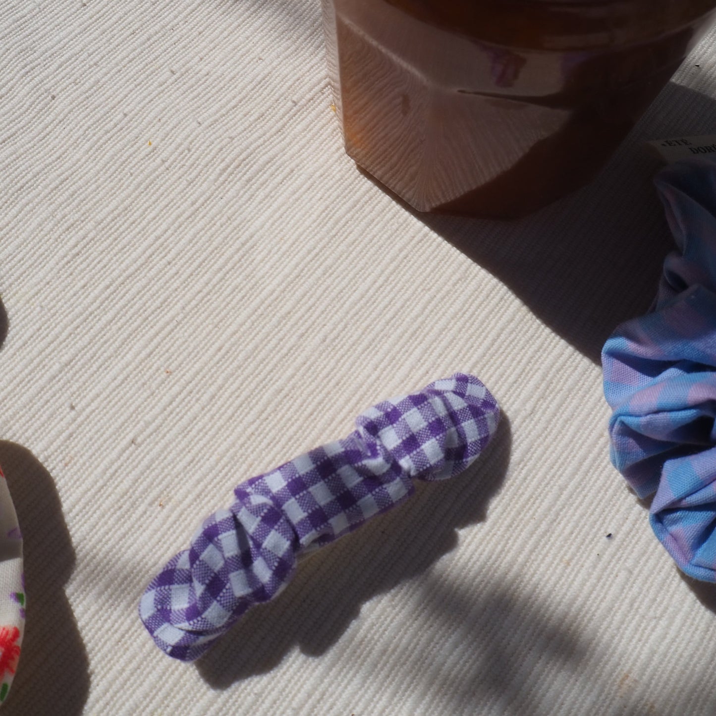 Barrette Plissée Vichy Violet