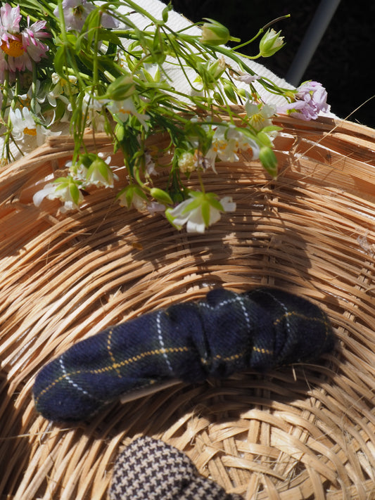 Barrette Plissée Tartan Sombre