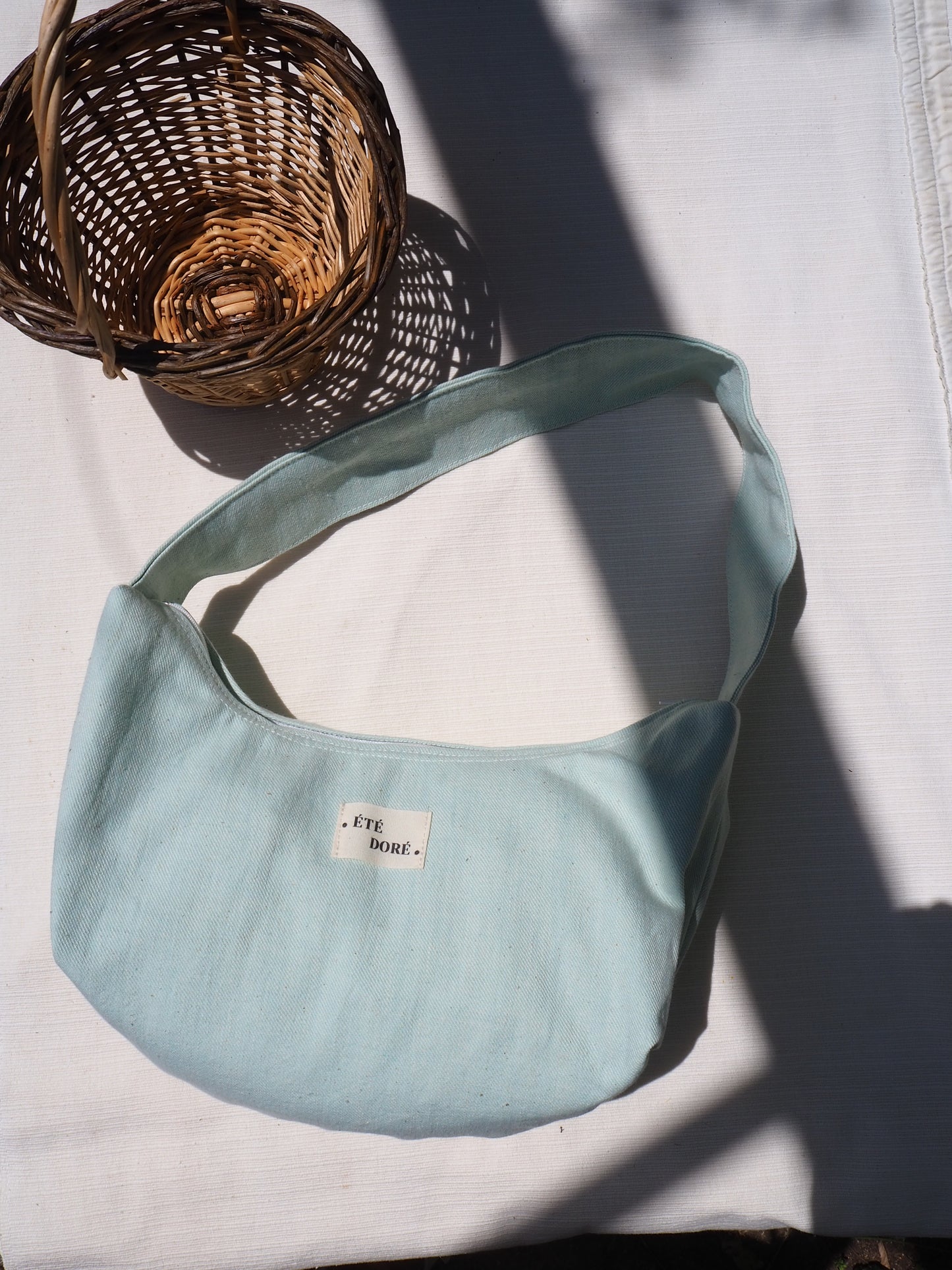 Demi-lune Blanc turquoise