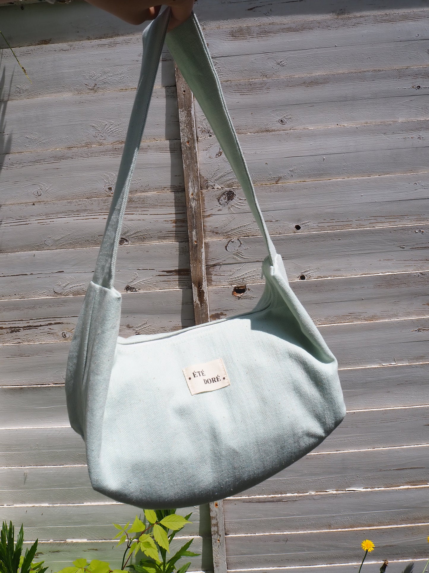 Demi-lune Blanc turquoise