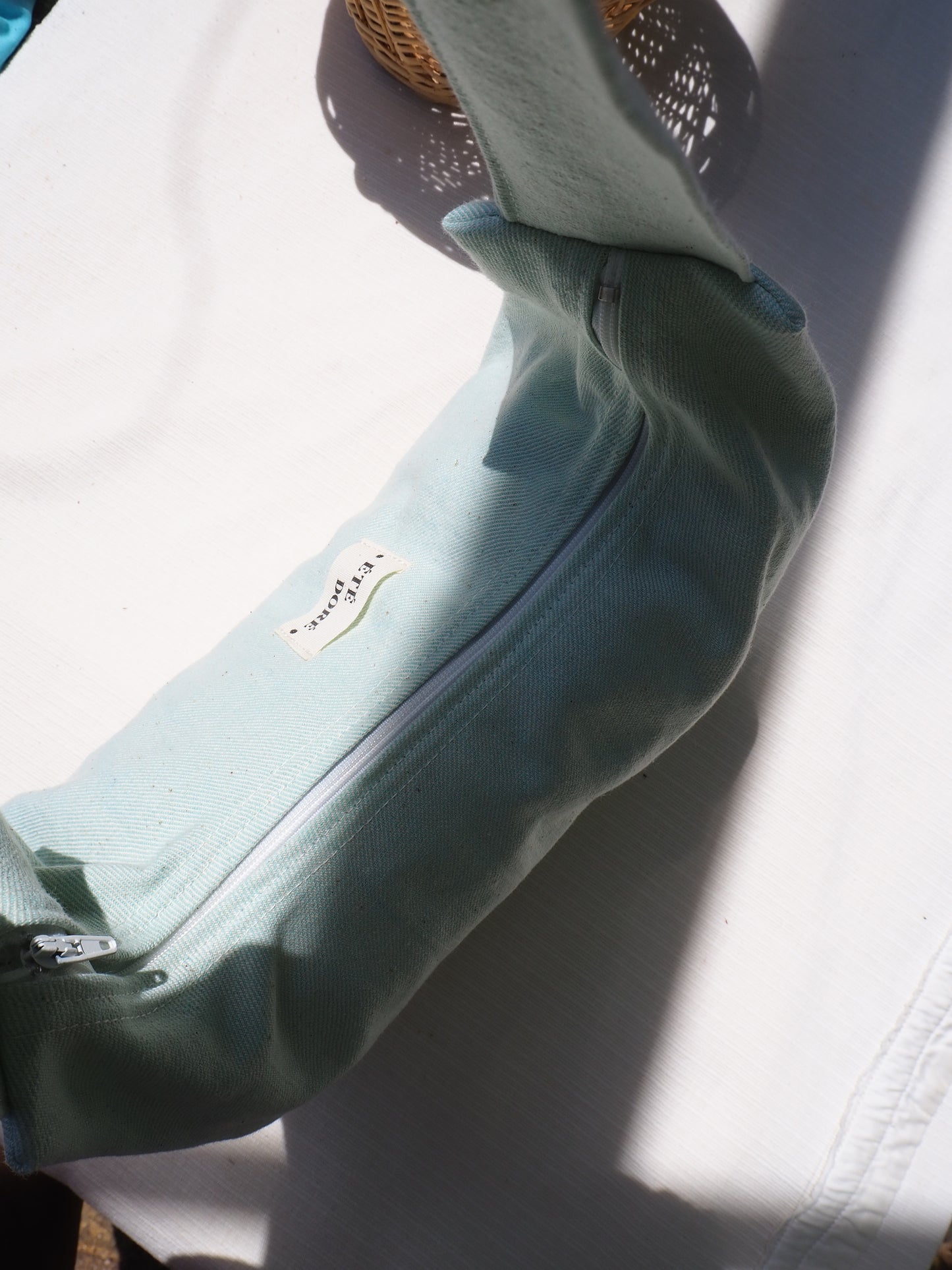 Demi-lune Blanc turquoise