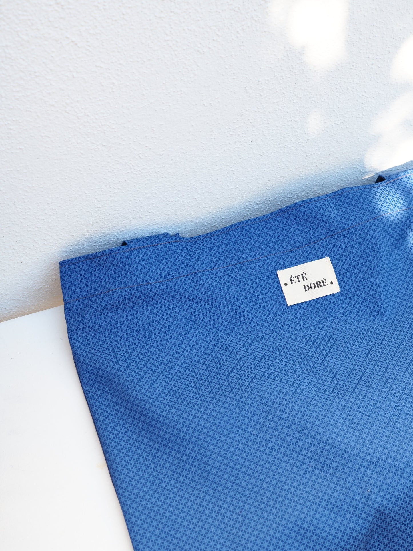 Tote bag poche - Cobalt motifs