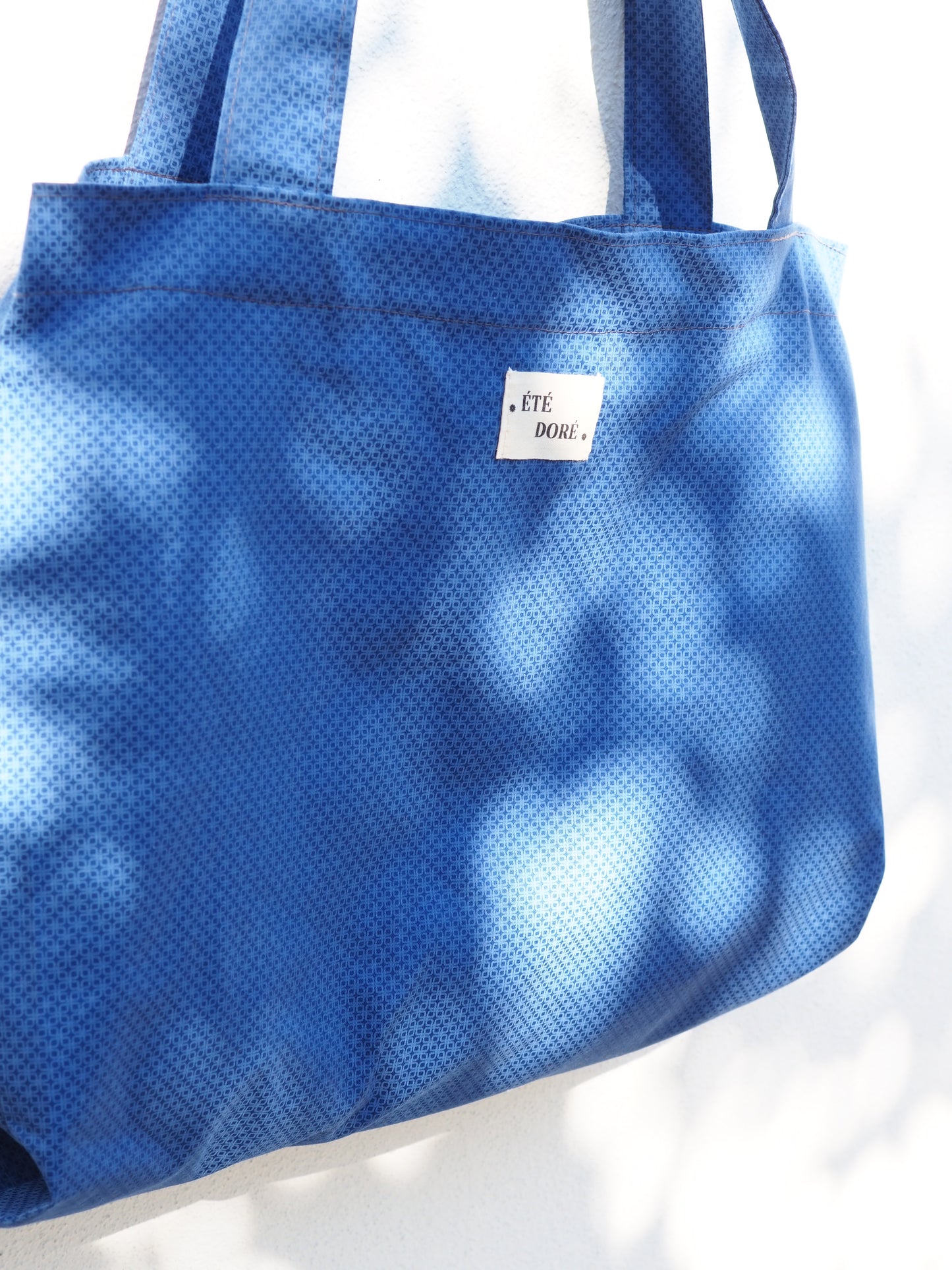 Tote bag poche - Cobalt motifs