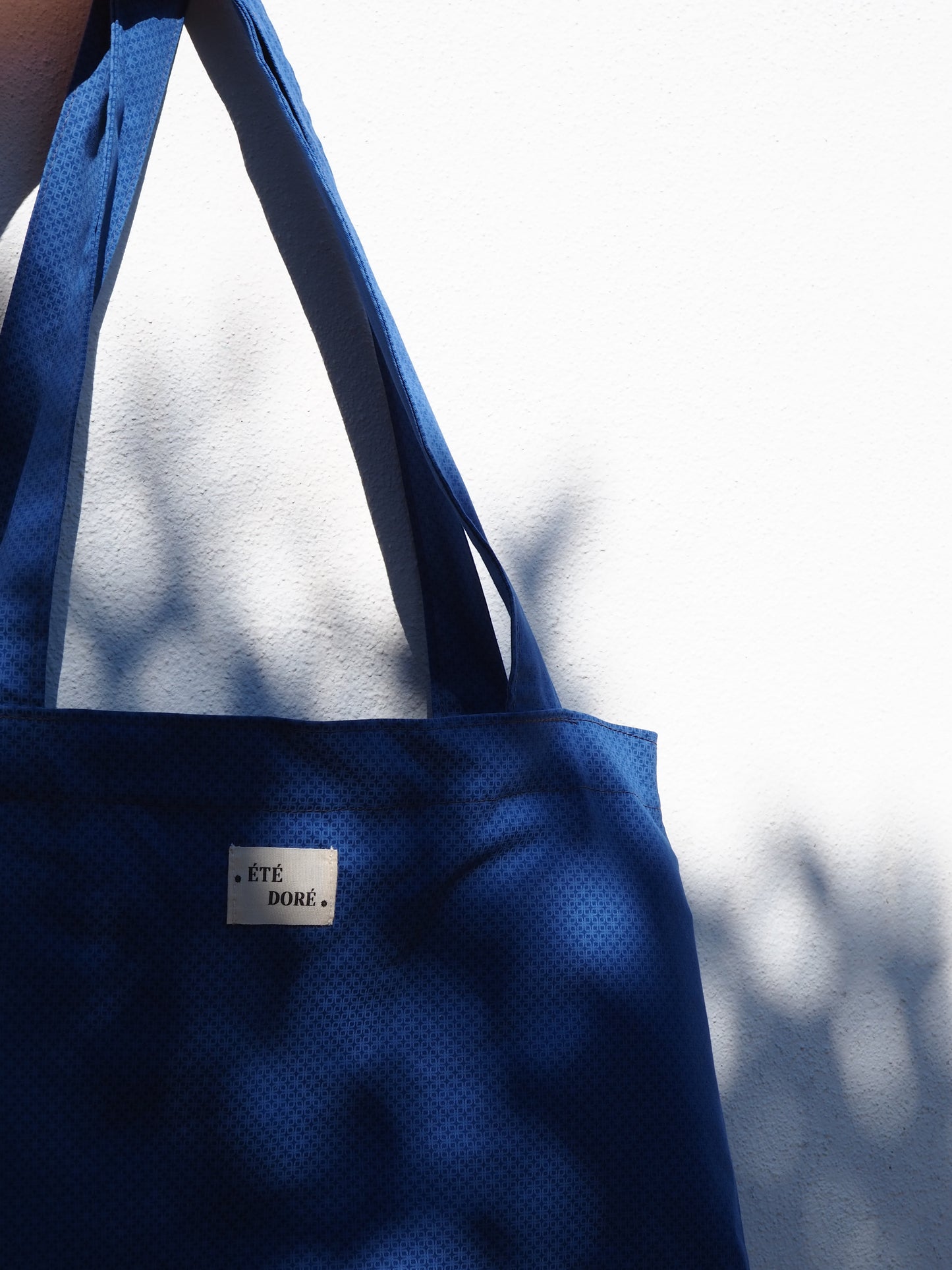 Tote bag poche - Cobalt motifs