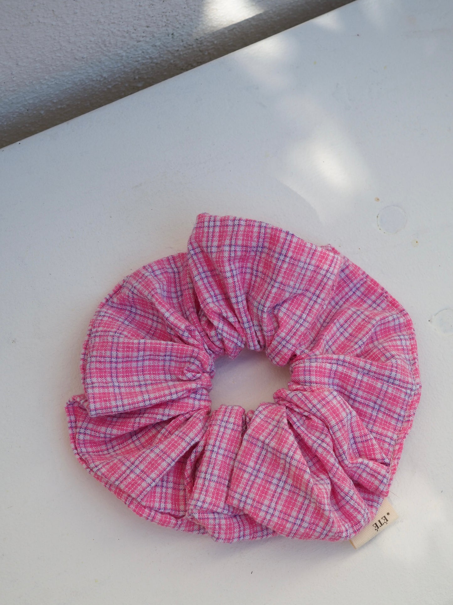 Chouchou Rose crêpé - Oversize