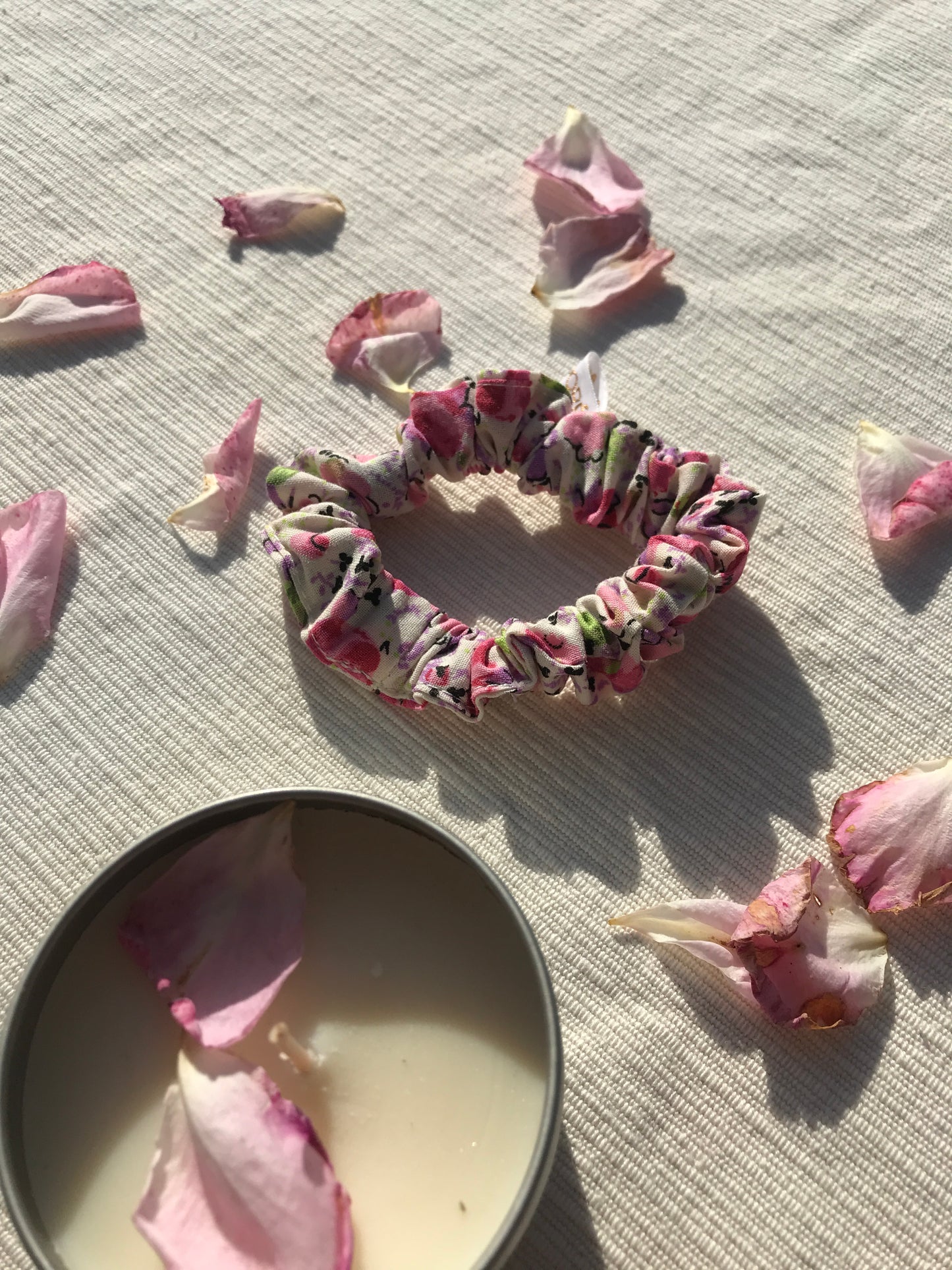 Chouchou Fleurs Roses - Petit