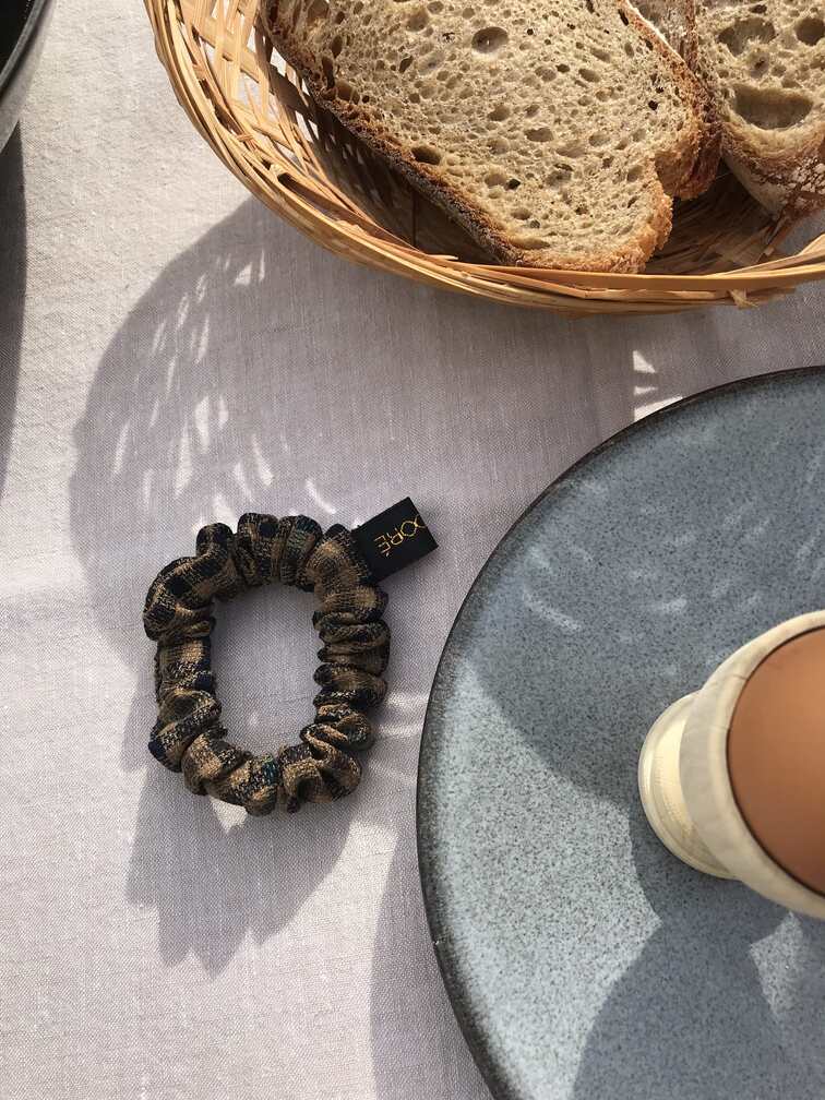 Chouchou Carreaux Marron - Petit