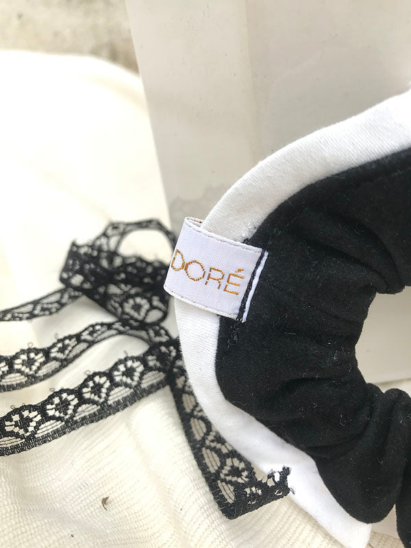 Chouchou Liseret Velours Noir