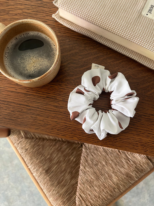 Chouchou classique - Daisy blanc marron