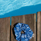 Chouchou classique - Bleu jean blanc