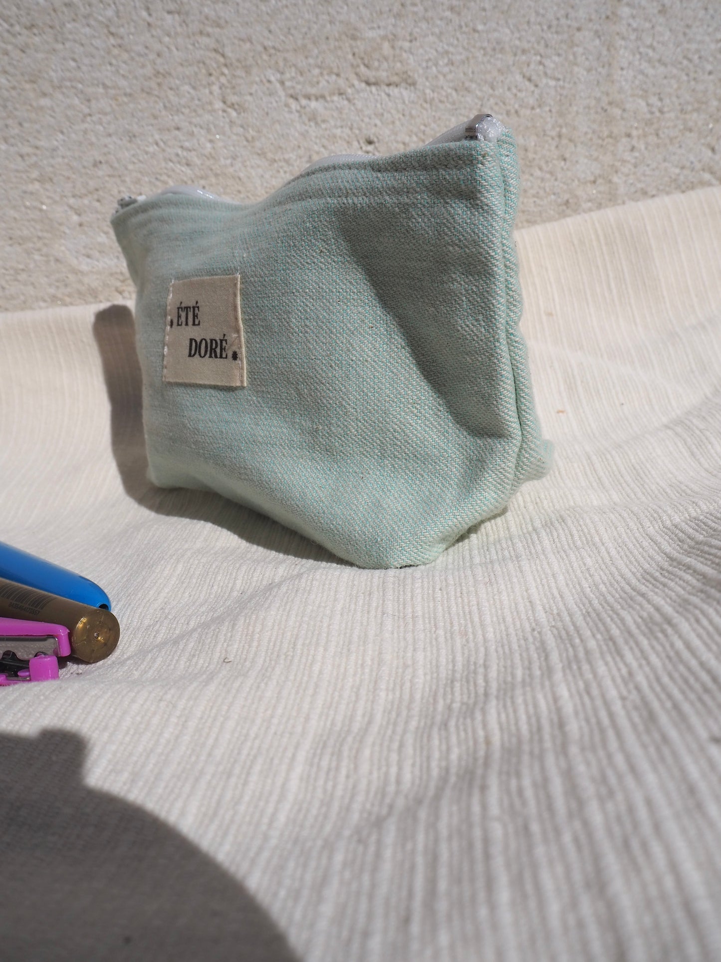 Trousse - Turquoise Blanc