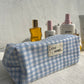 Trousse Carrée Medium - Vichy Bleu
