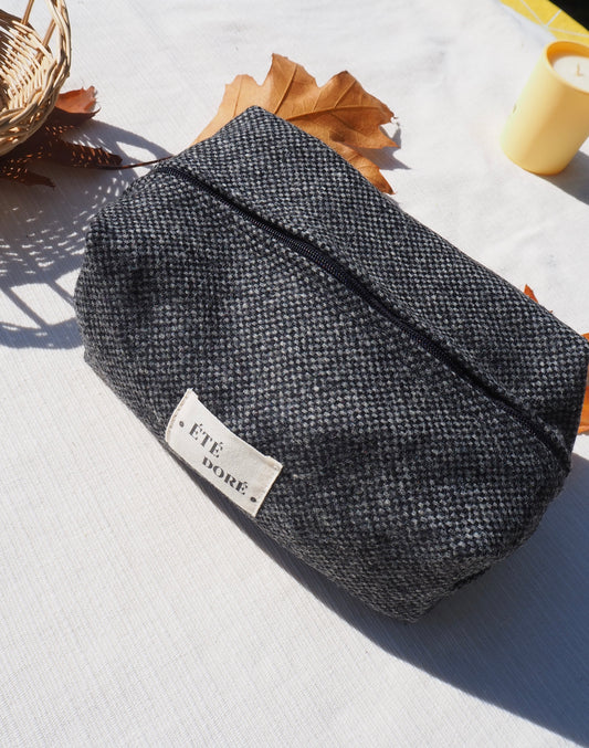 Trousse carrée - Gris laine