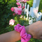 Chouchou classique - Daisy fuschia