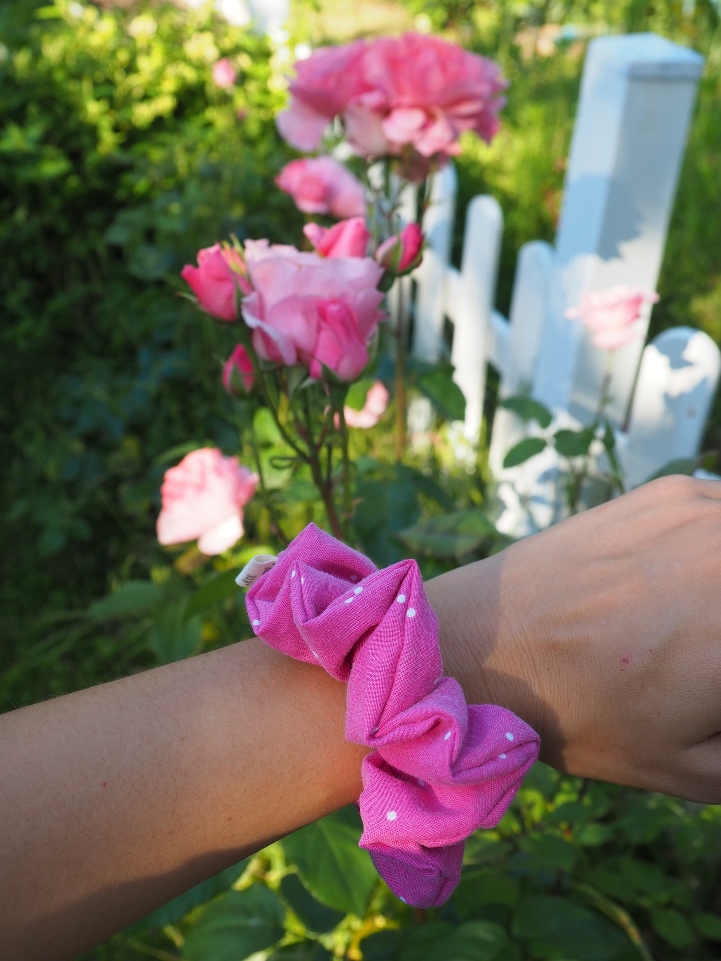 Chouchou classique - Daisy fuschia