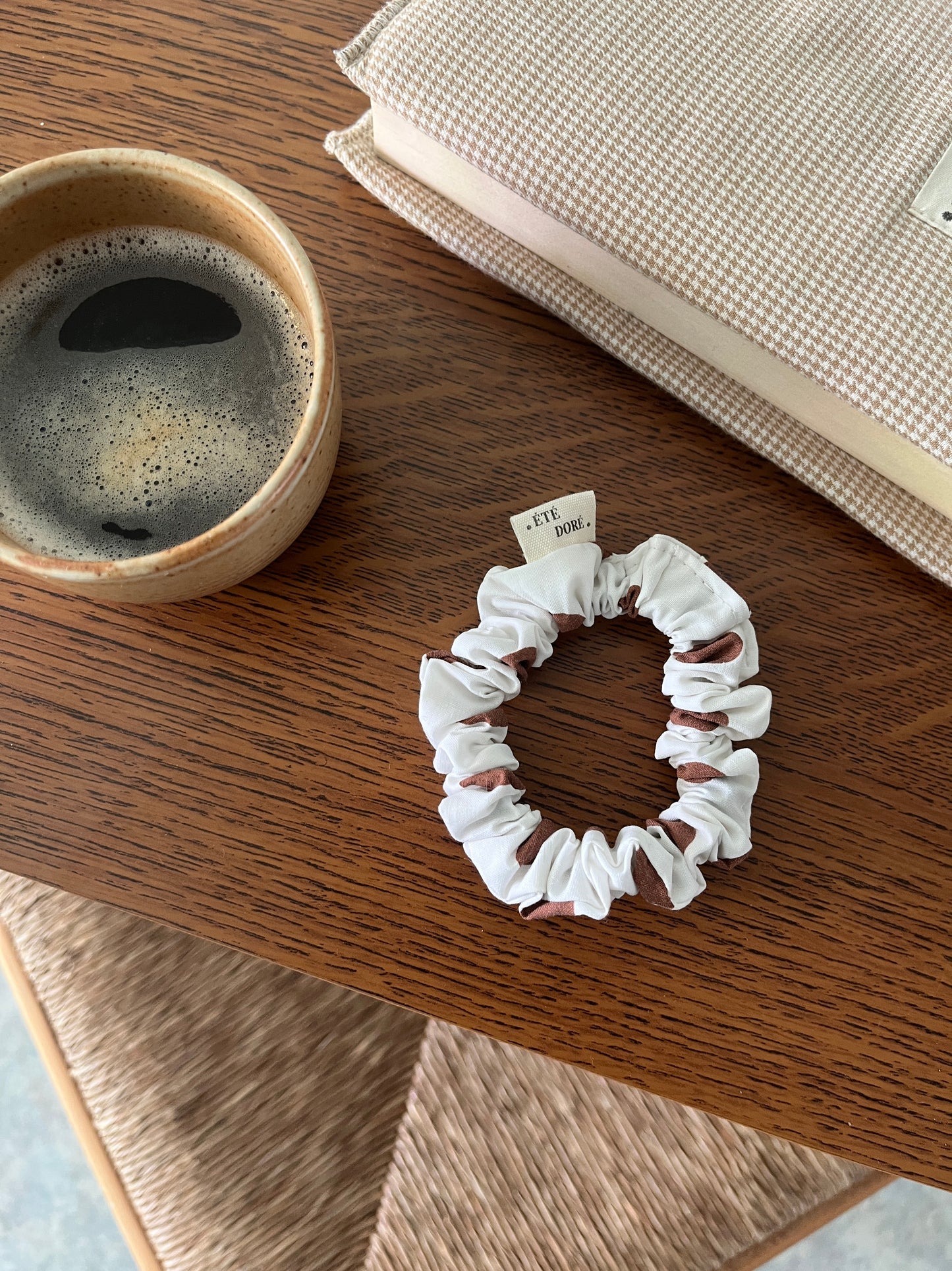 Chouchou petit - Daisy blanc marron
