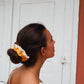 Chouchou liseret dentelle ovale - Tournesol