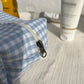 Trousse Carrée Medium - Vichy Bleu