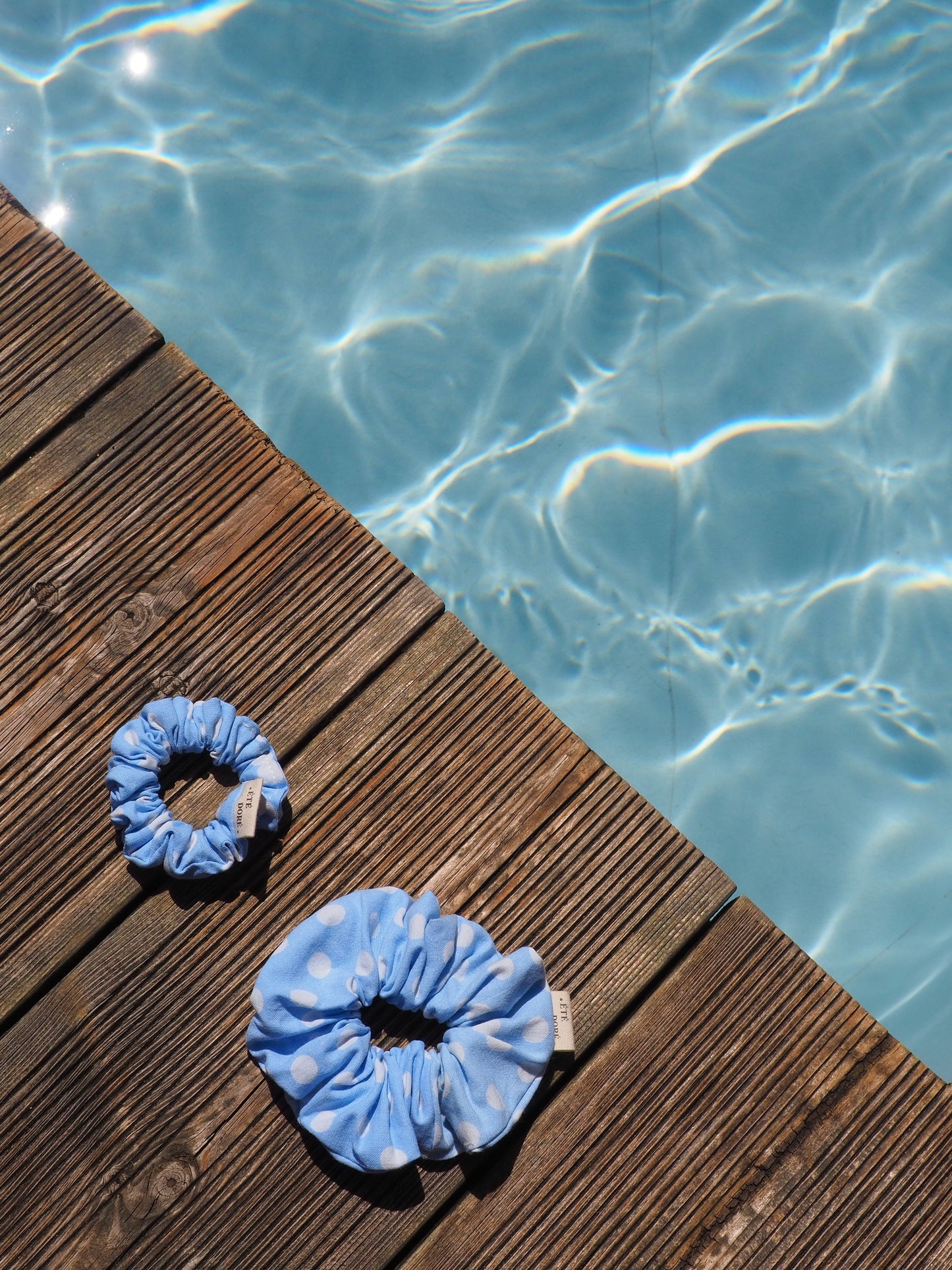 Chouchou classique - Daisy large bleu