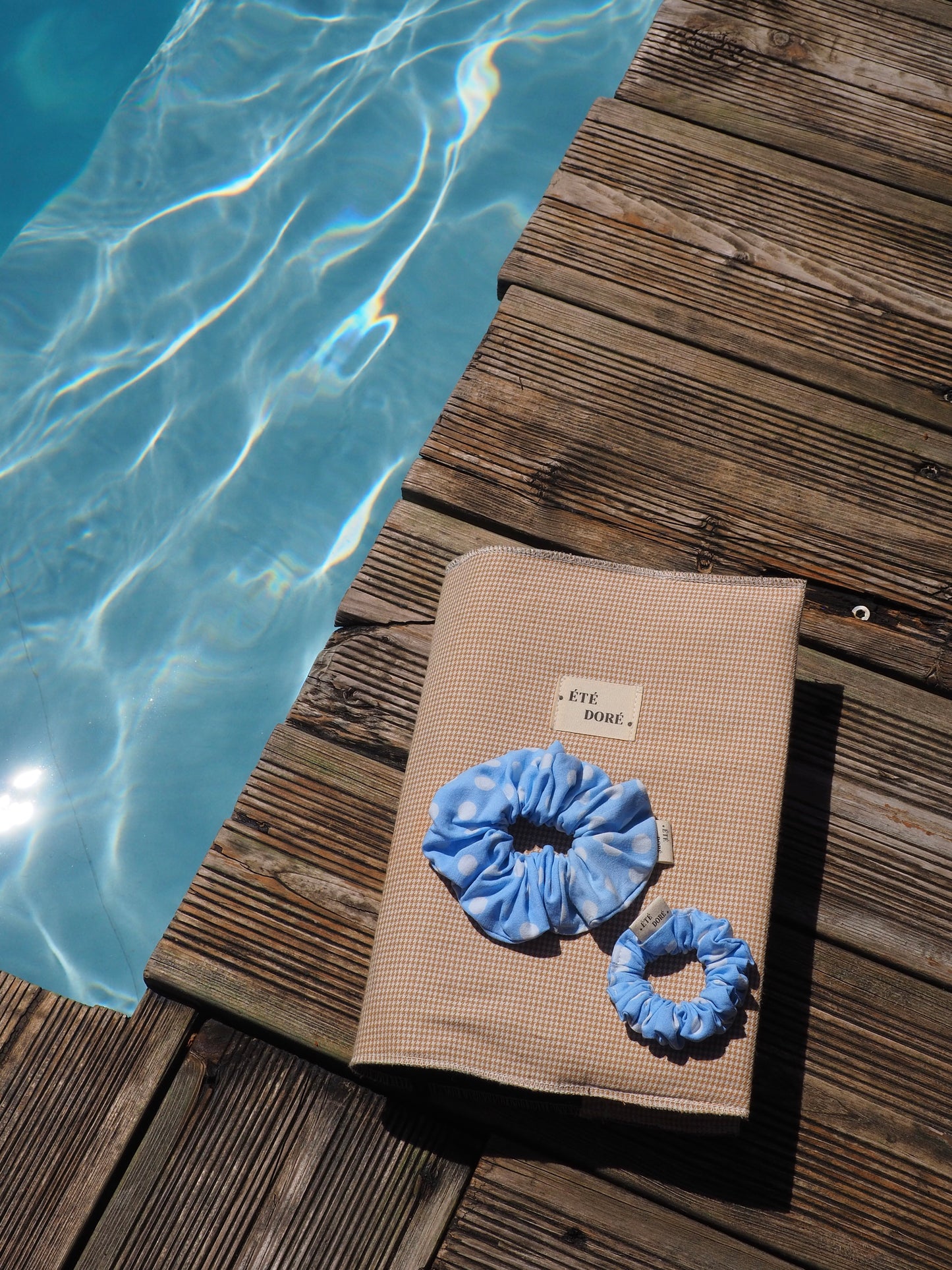 Chouchou petit - Daisy large bleu