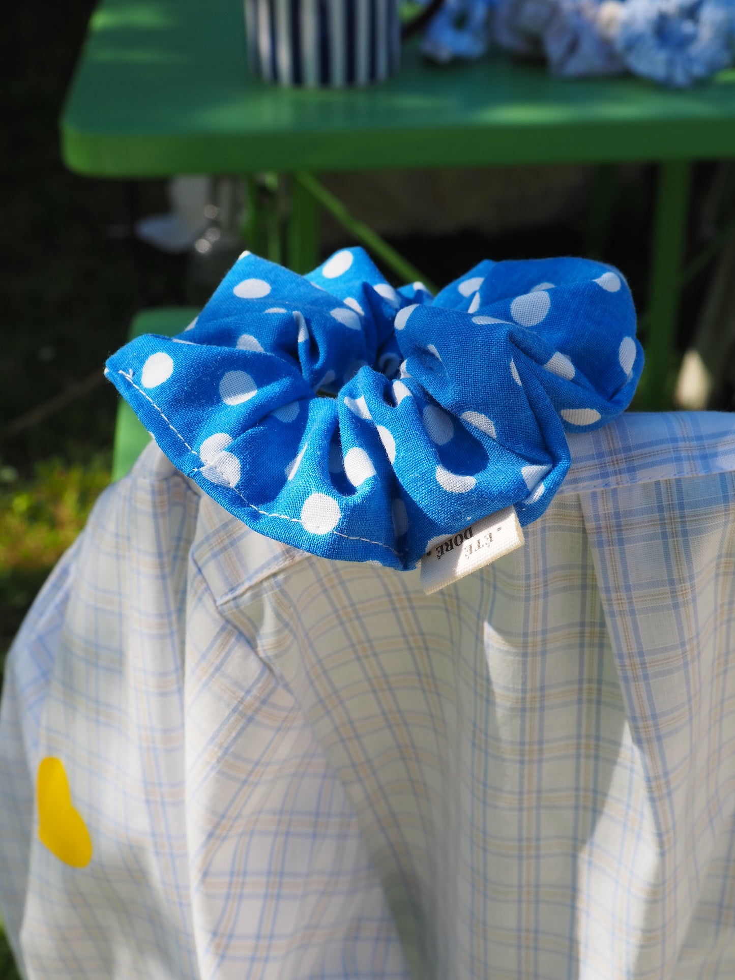 Chouchou classique - Daisy bleu électrique