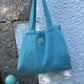 Tote bag poche - Turquoise piscine