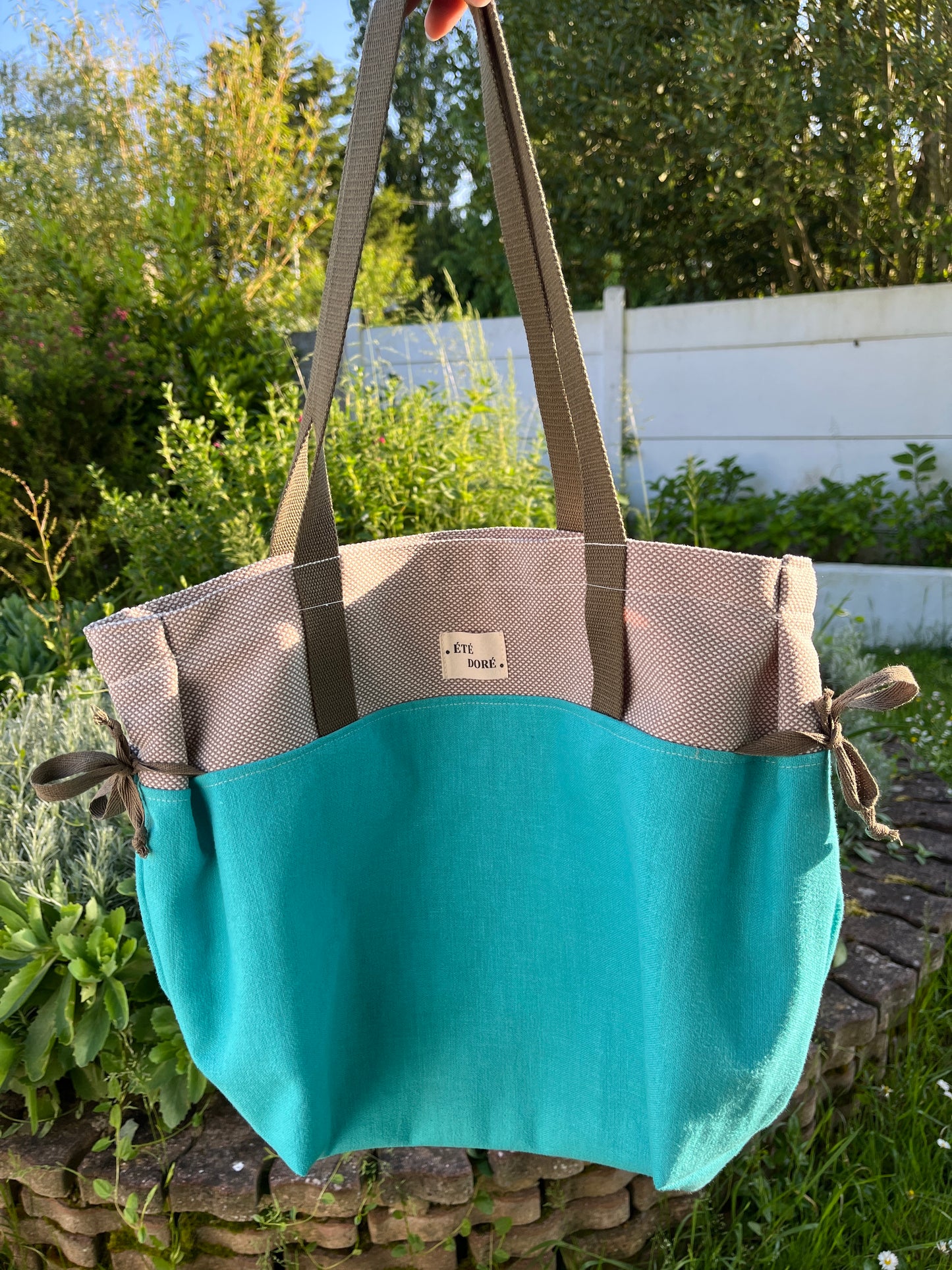 Tote bag noué - Turquoise