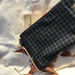 Sac pochette tartan sombre