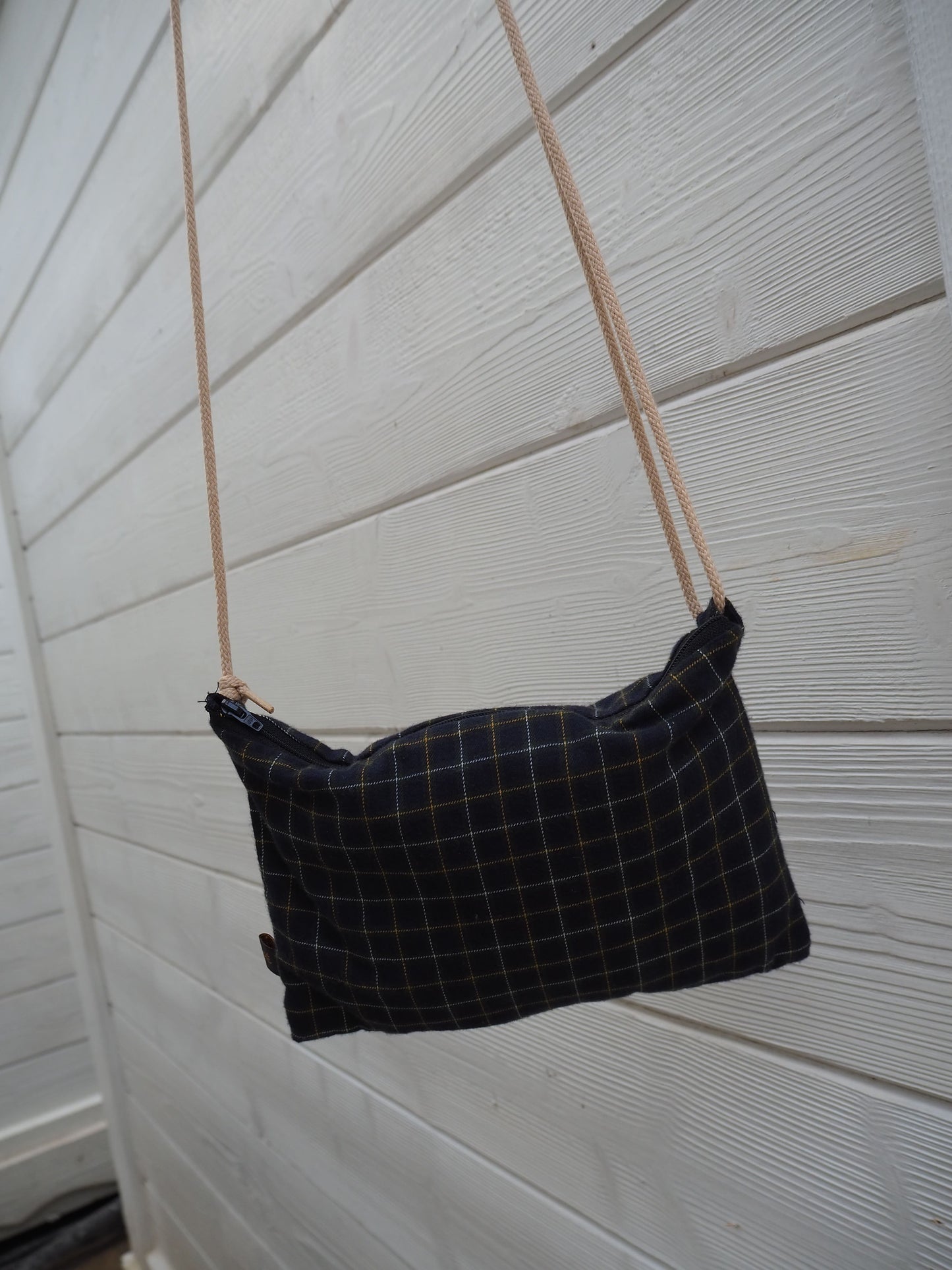 Sac pochette tartan sombre