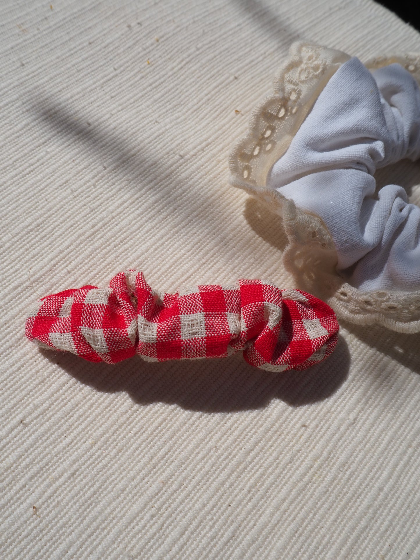 Barrette Plissée Vichy Rouge