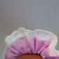 Chouchou liseret dentelle - Rose pâle