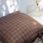 Grand coussin - Marron carreaux