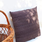 Grand coussin - Marron géométrique